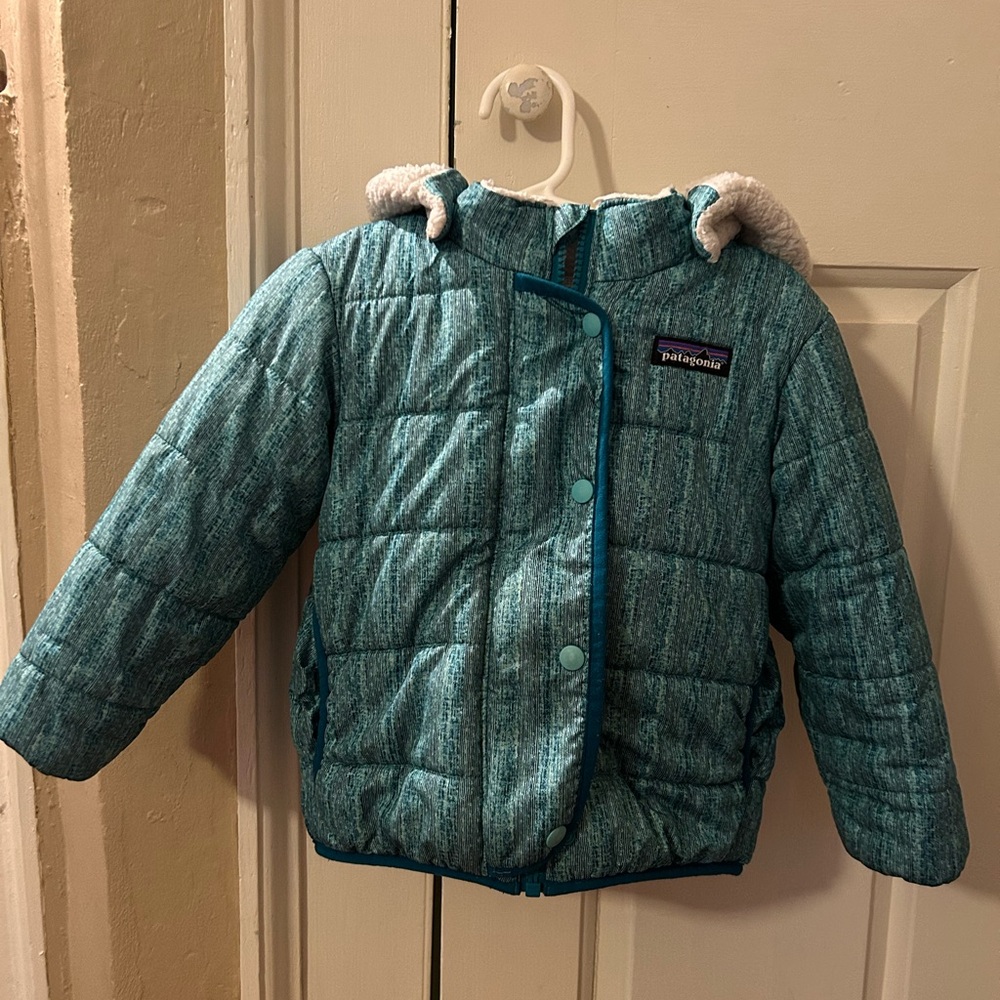 Patagonia Kids Teal Puffer Jacket